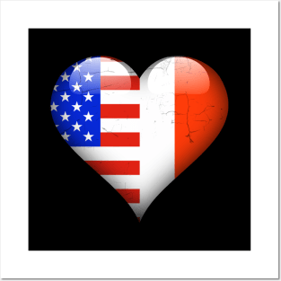 Half American Half French - Gift for French From France Posters and Art
